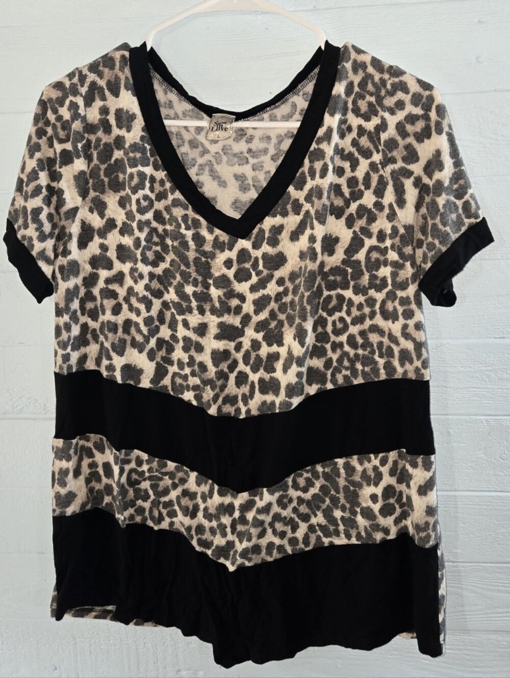 Sew In Love Leopard/Cheetah Print Edgy Streetwear Retro Y2k Aesthetic Top Large